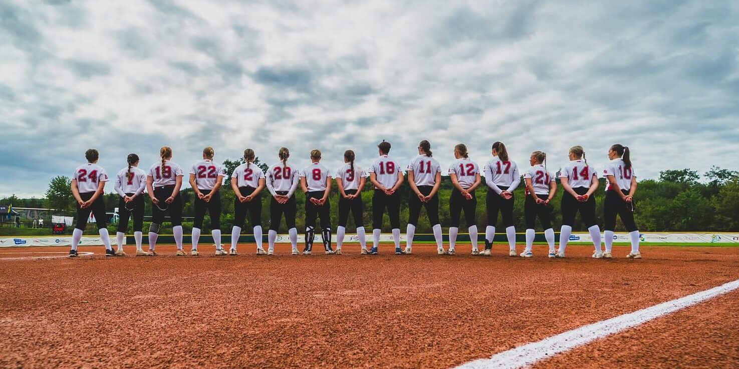 Danish women's softball national team at the european championships in 2025